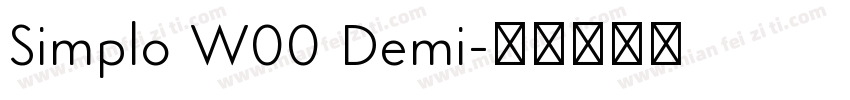 Simplo W00 Demi字体转换